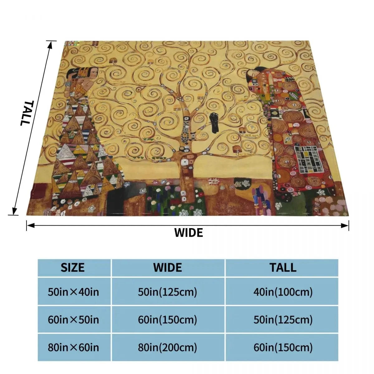 as the picture shows 4 / 200x150cm plaid KLIMT
