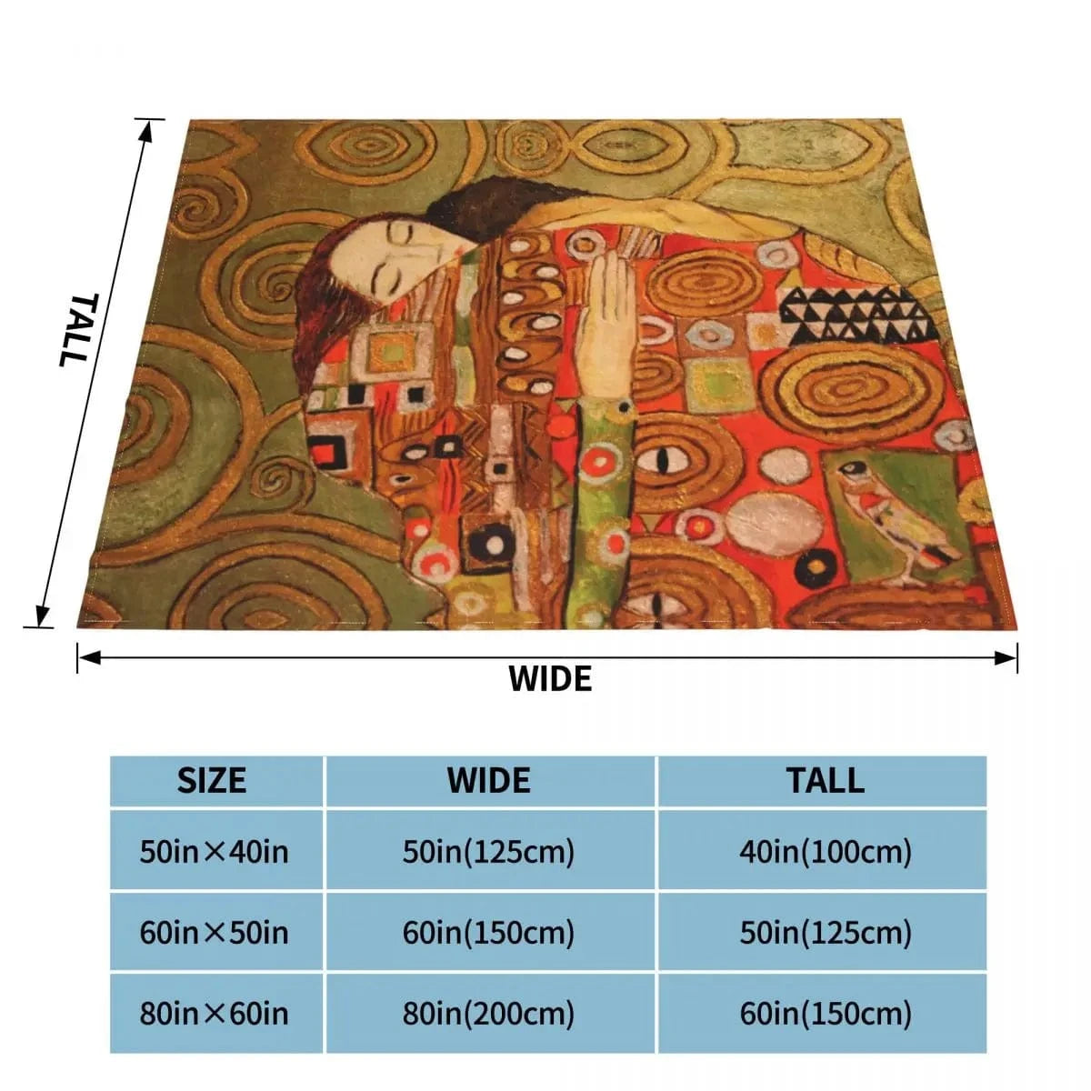 as the picture shows 8 / 200x150cm plaid KLIMT