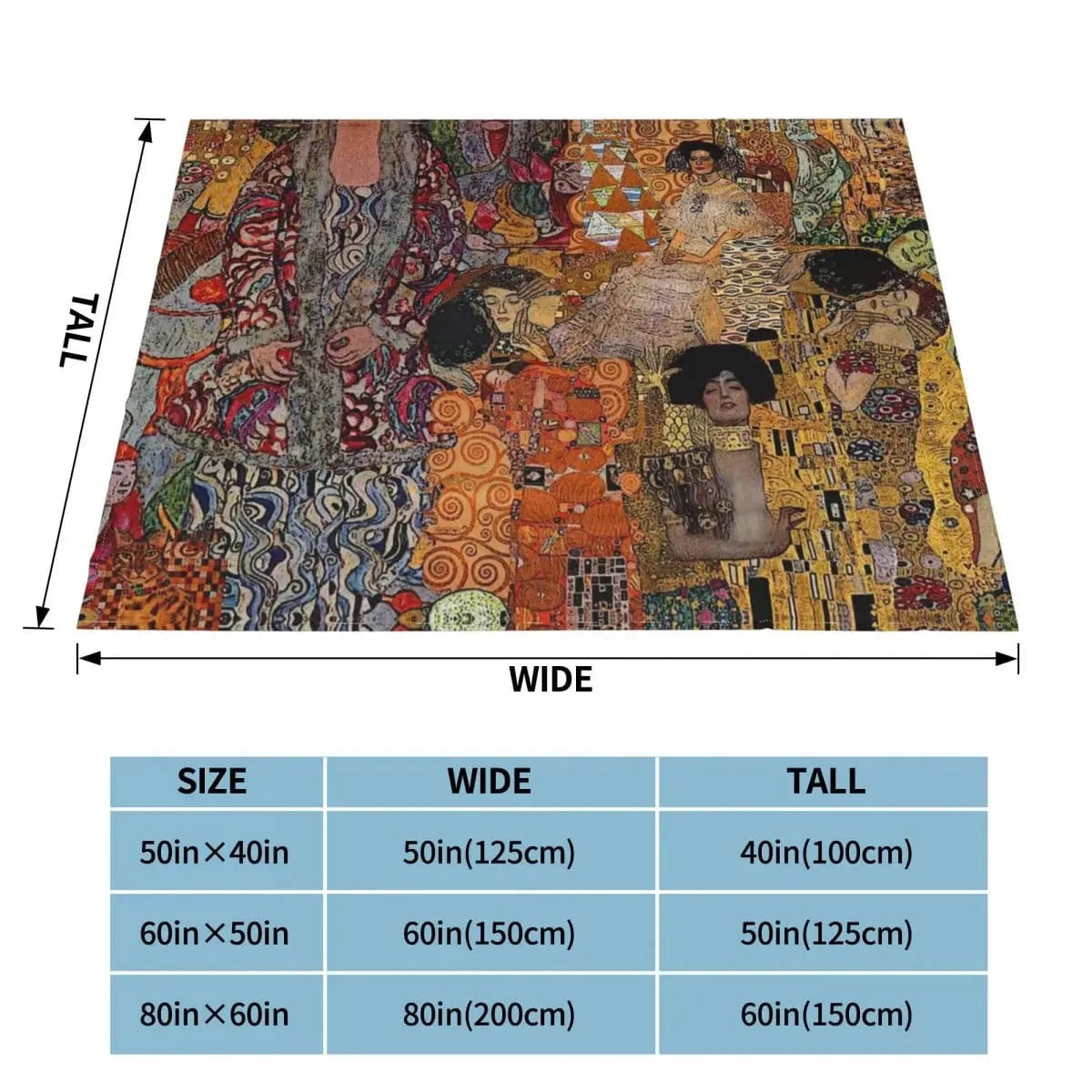 as the picture shows 9 / 150x125cm plaid KLIMT