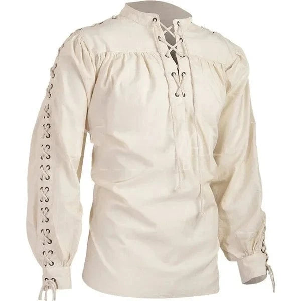Beige / 4XL chemise médieval