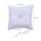 blanc / 15x15cm coussin pour les alliances mariage