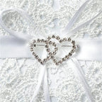 blanc / 15x15cm coussin pour les alliances mariage