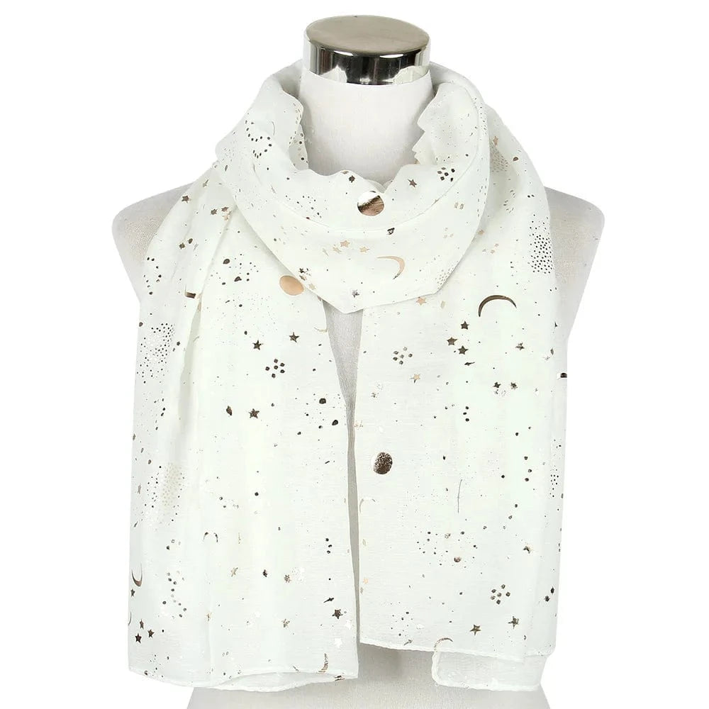 blanc / 180-70cm foulards étoilés