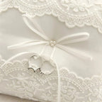 blanc / 20x20cm coussin porte alliance