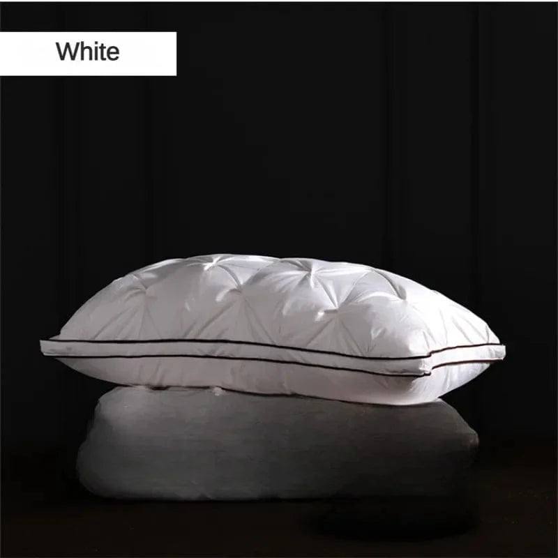 blanc 48X74cm / hauteur 16-18cm 0.7kg oreiller 95% duvet d'oie