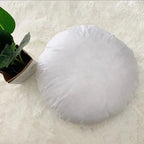 blanc / 55x55cm 1pc coussin rond