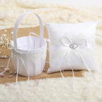 blanc coussin pour alliance mariage