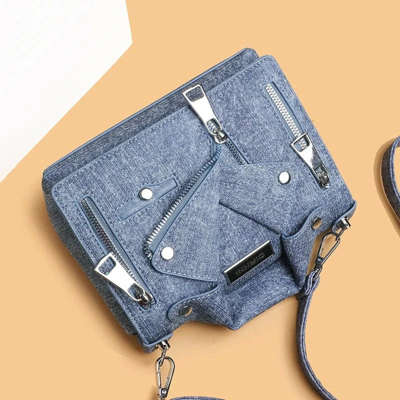 bleu / 22cm 11cm 19cm sac design