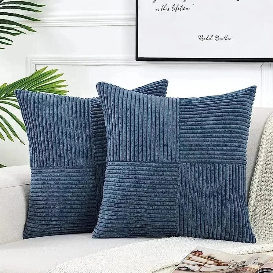 bleu / 450mm*450mm housse de coussin velours ( 2 pièces)