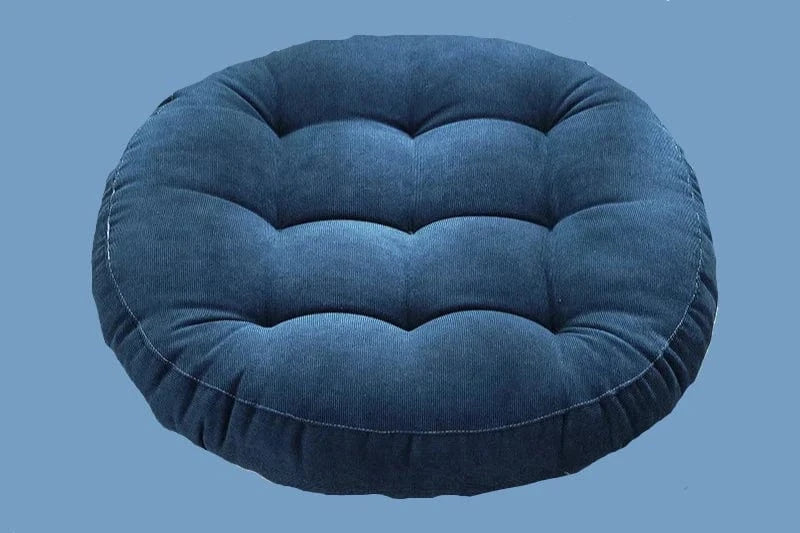bleu / Round 55cm coussin de sol rond