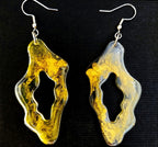 Boucles d’oreilles Boucles d’oreilles artisanales en résine époxy jaune