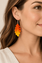 Boucles d’oreilles Boucles d’oreilles Feuillage Solaire orange et jaune