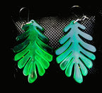 Boucles d’oreilles Boucles d’oreilles Feuilles Tropicales Vert Émeraude