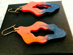 Boucles d’oreilles Boucles d’oreilles Flamme en résine époxy – pièce unique