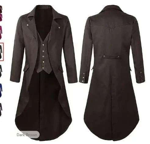Brown / 4XL manteau gothic