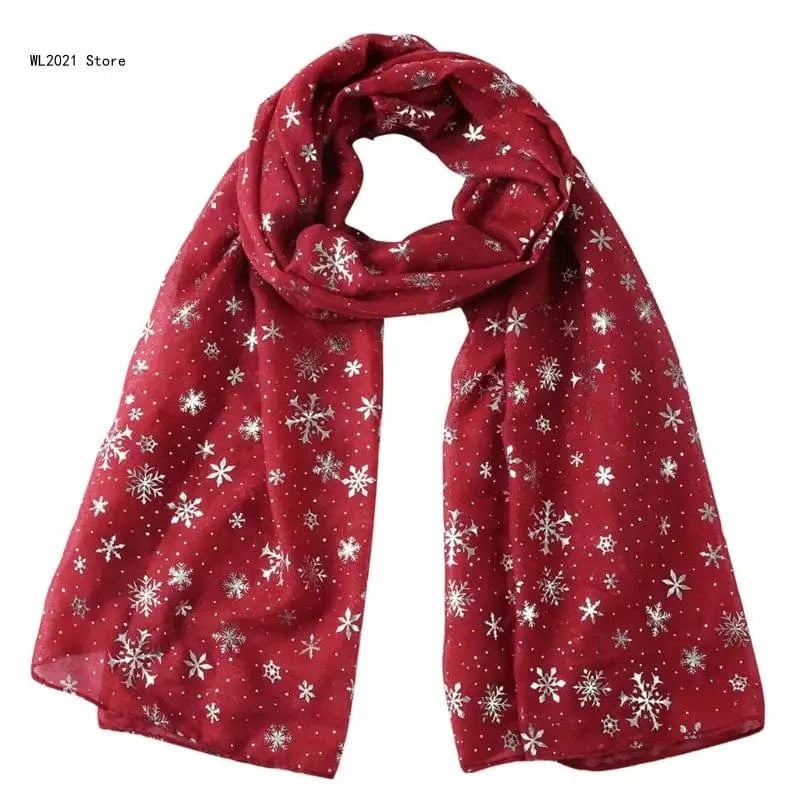 Burgundy foulard flocon