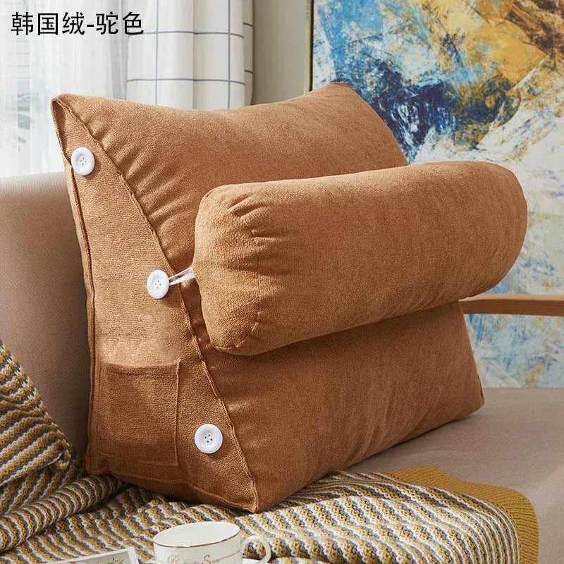 Camel Color / 45x25x50cm coussin de lecture triangulaire