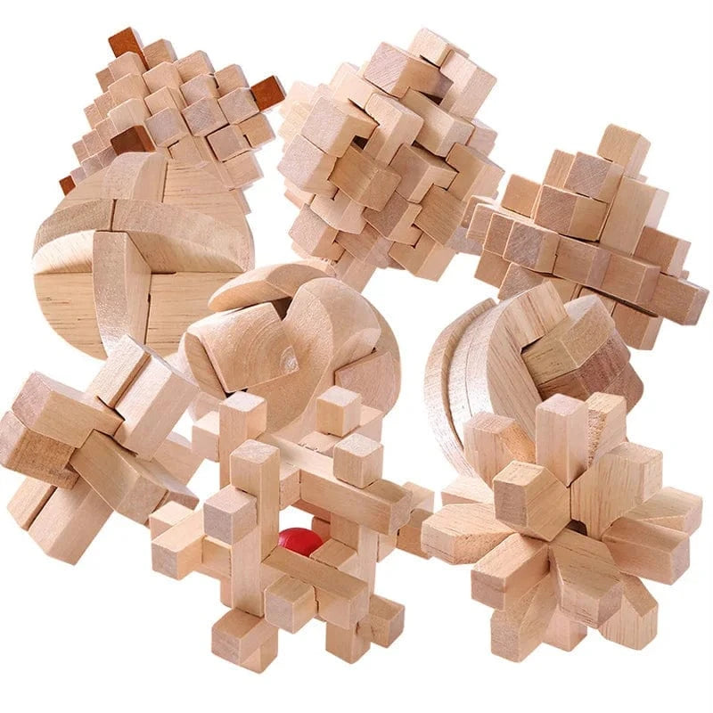 casse tete en bois ( 3 pieces)