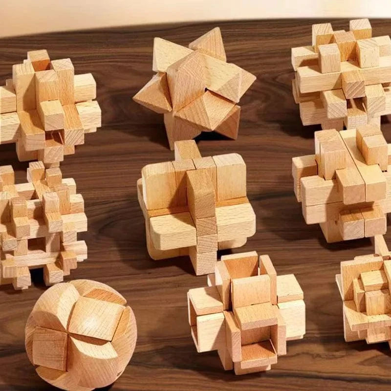 casse tete en bois ( 3 pieces)
