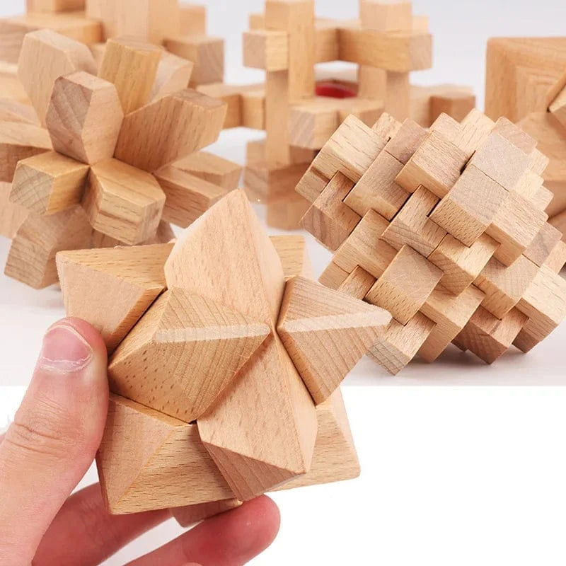 casse tete en bois ( 3 pieces)