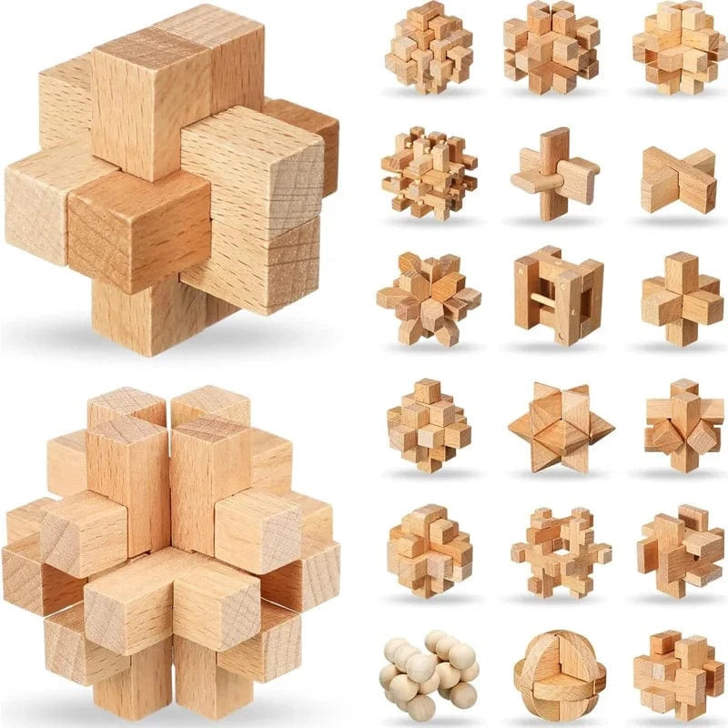 casse tete en bois ( 3 pieces)