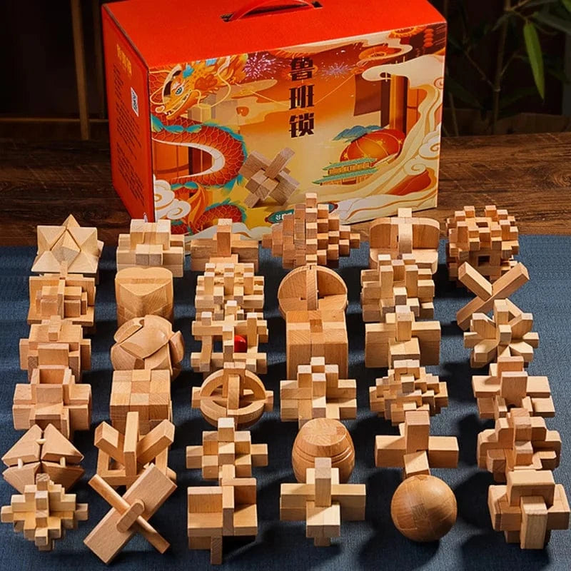 casse tete en bois ( 3 pieces)