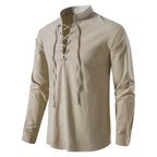 Chemise Médiéval à Lacet