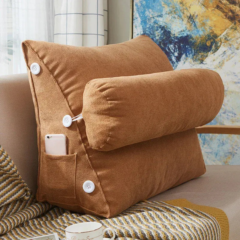coussin de lecture triangulaire