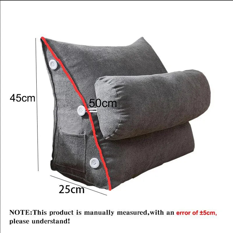 coussin de lecture triangulaire