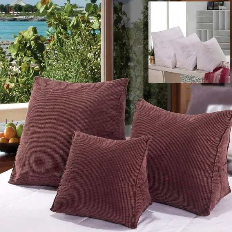 Dark Brown / 40x36x20cm Coussin de Lecture Ergonomique
