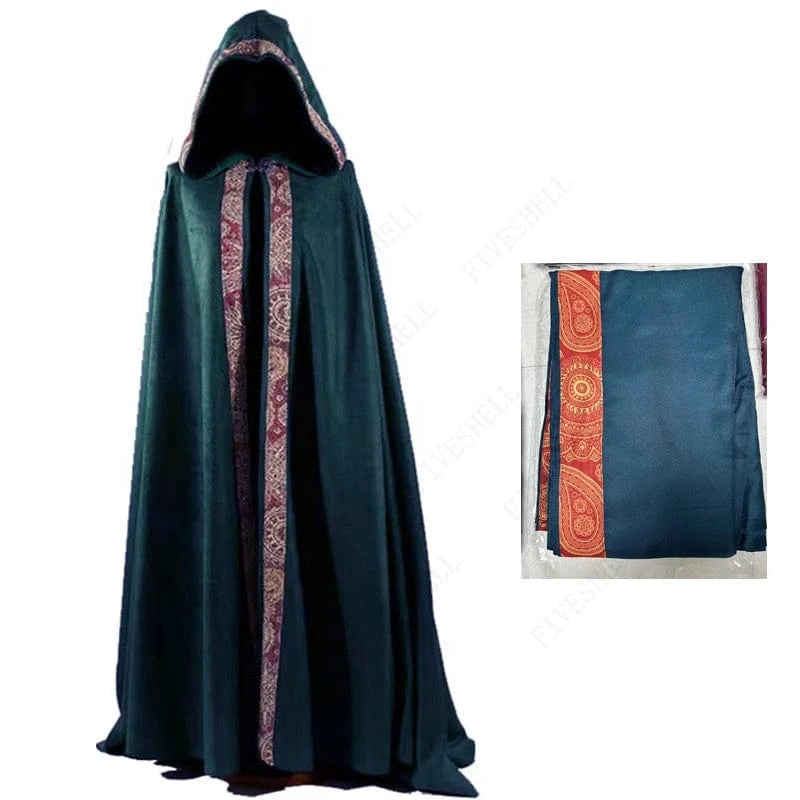 dark green / XXL manteau médieval halloween