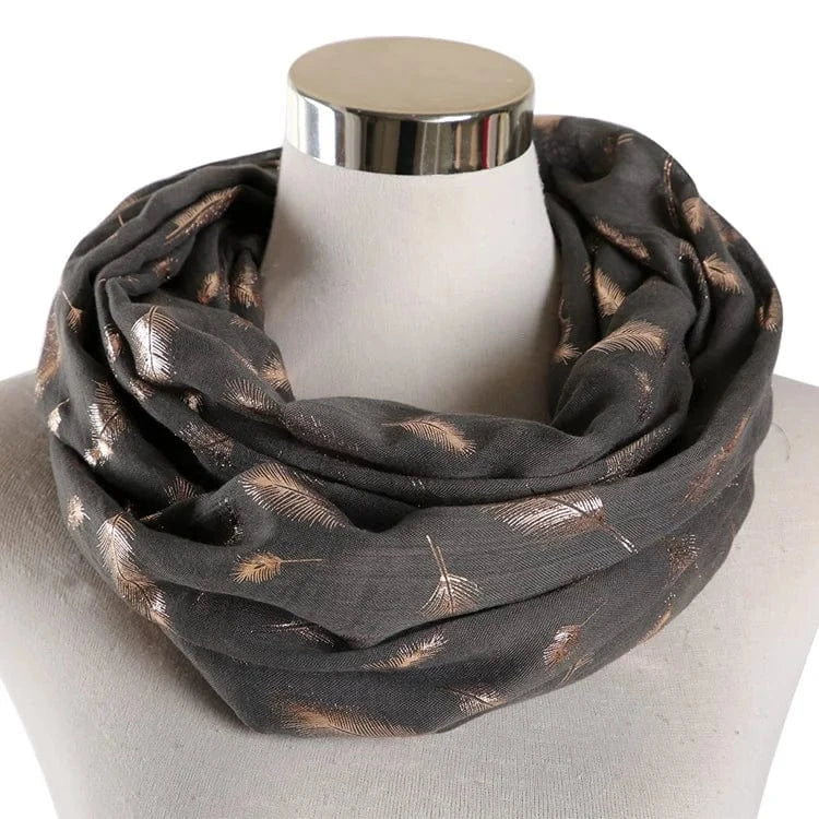 Dark Grey Gold foulard