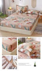 drap housse avec 2 taies d'oreiller