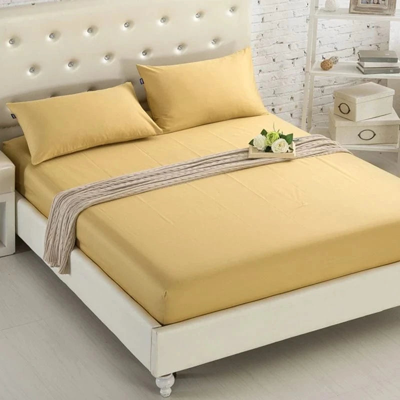 Drap housse Double Simple de couleur unie
