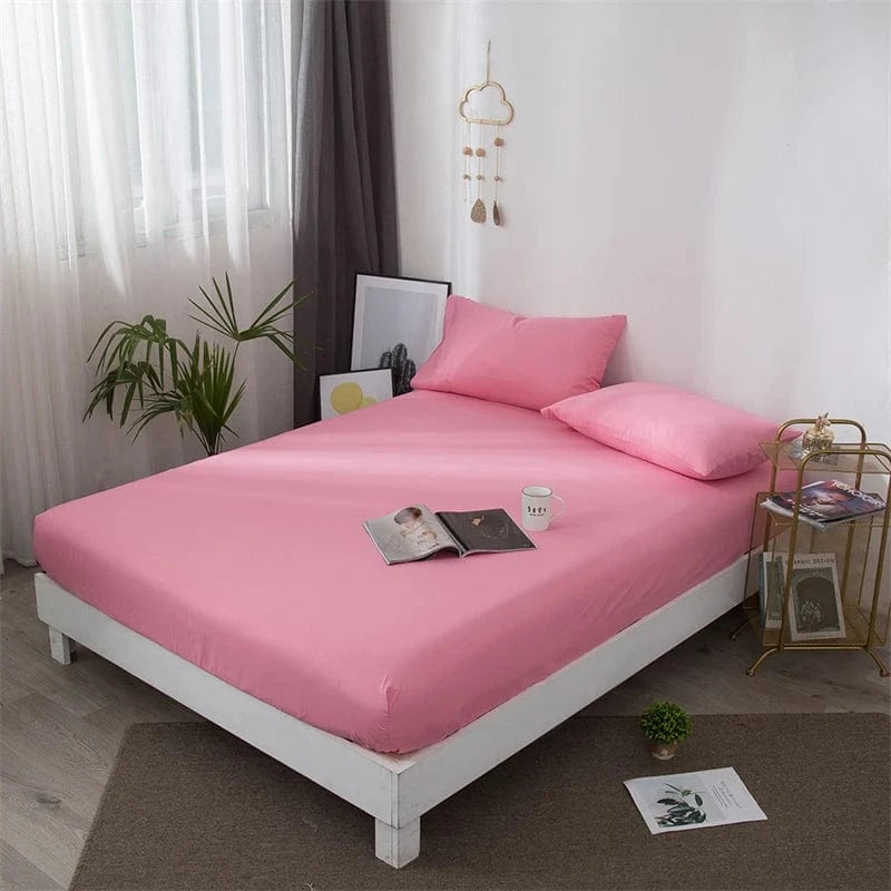 Drap housse Double Simple de couleur unie