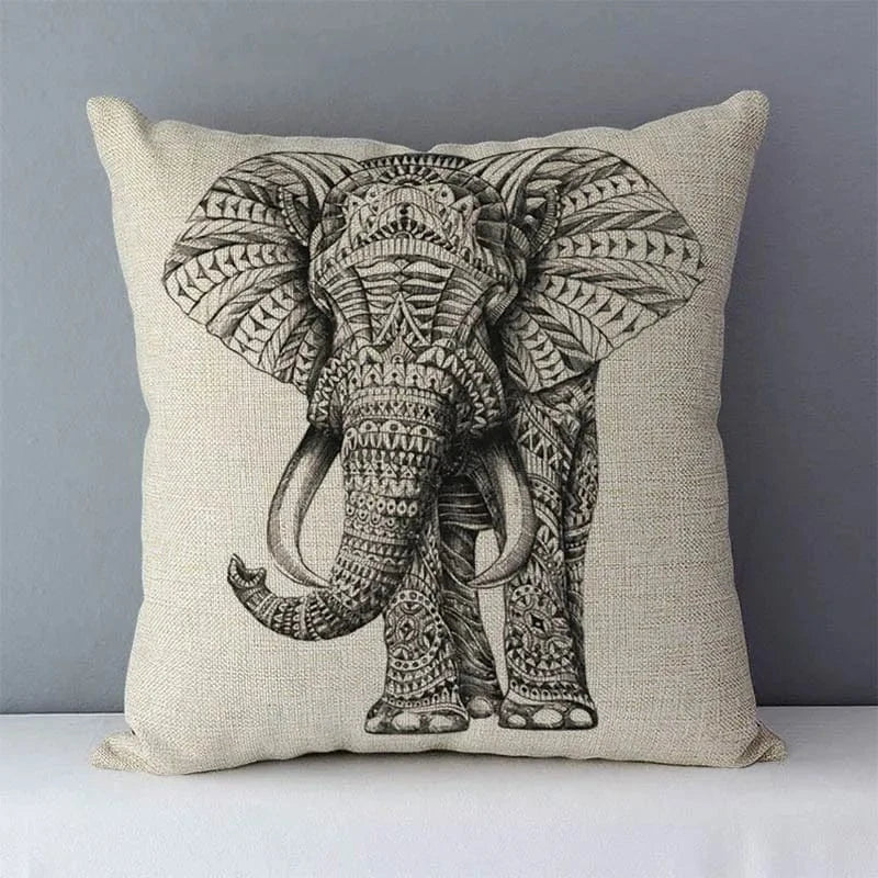 éléphant housse de coussin animaux