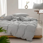 gris / 135x200cm 1PC housses de couettes 100 pour 100 coton
