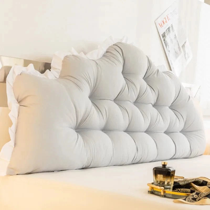 gris argenté / 200x75x10cm coussin pour tête de lit