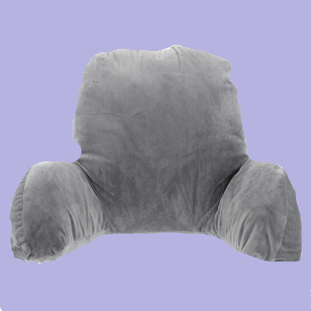 gris coussin de lecture avec accoudoirs