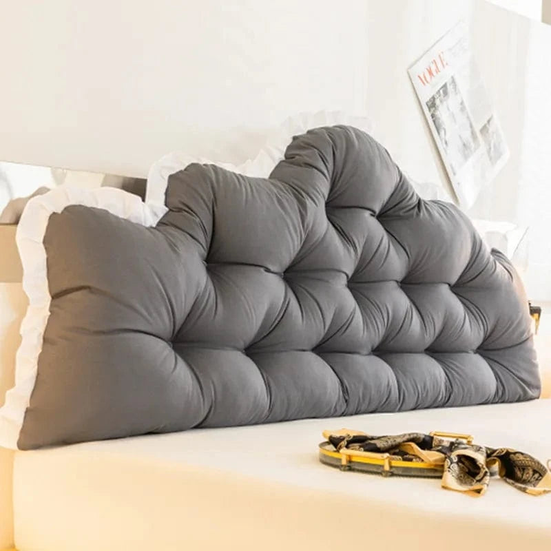 gris foncé / 200x75x10cm coussin pour tête de lit