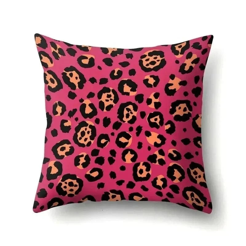 H13 / 45x45cm housse de coussin léopard
