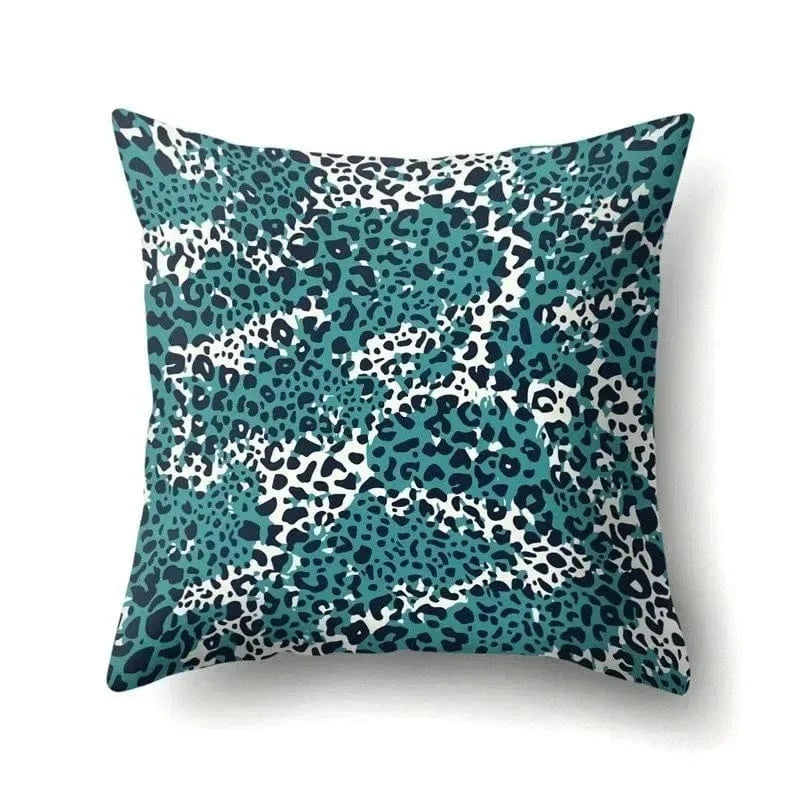 H14 / 50x50cm housse de coussin léopard