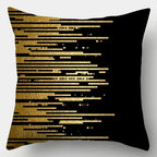 housse de coussin "noir et or"