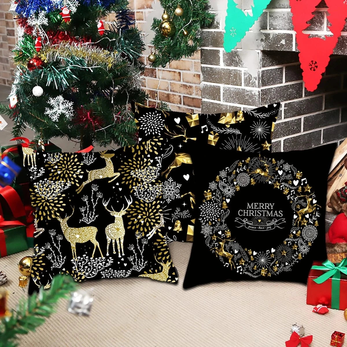 housses de coussins de noel