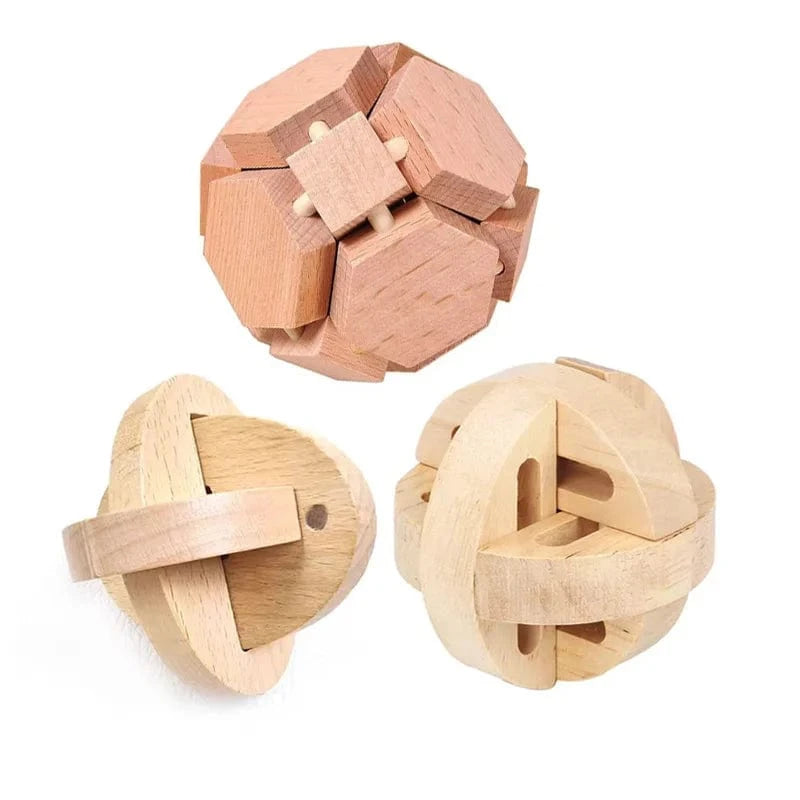 K190MR011A casse tete en bois ( 3 pieces)