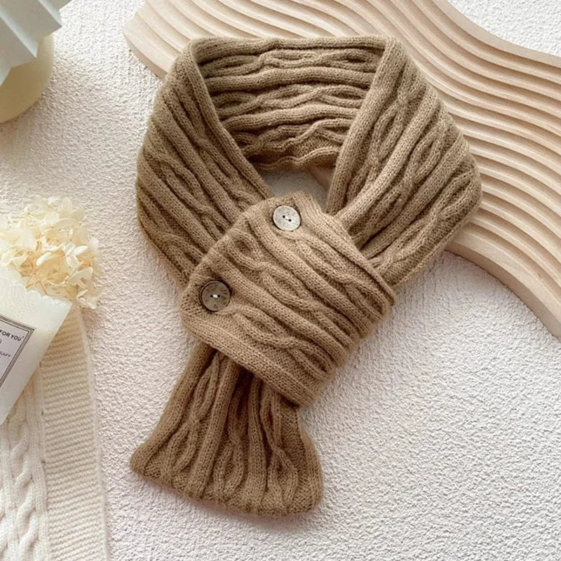 kaki / 74x12cm cache cou croisé