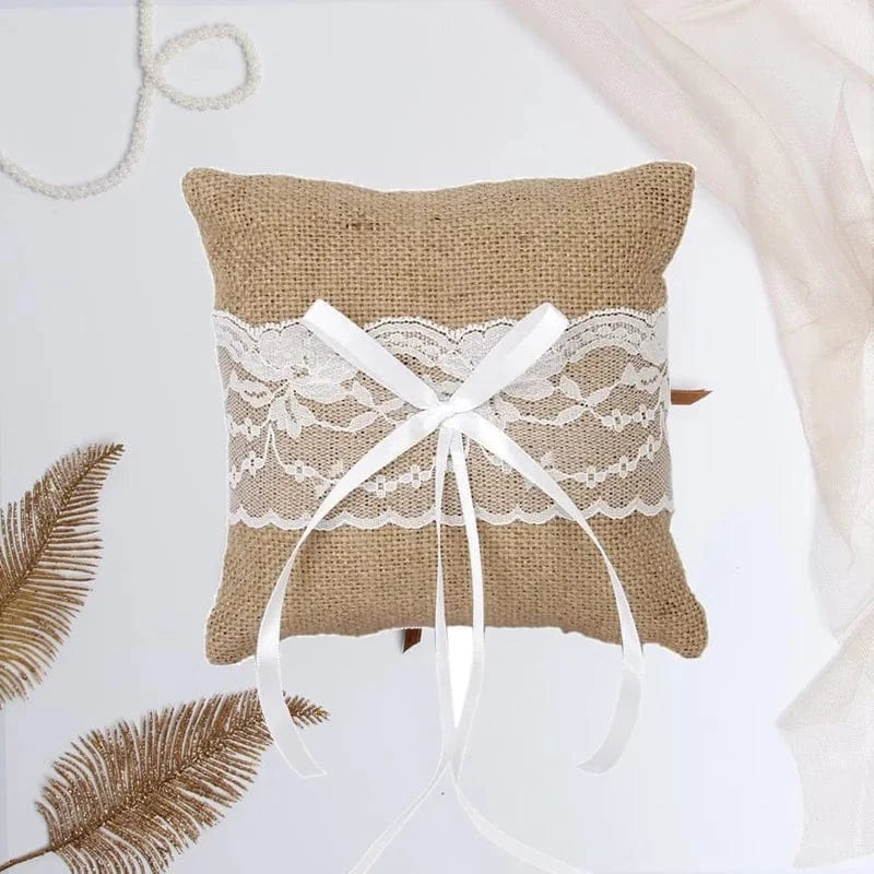 marron / 10x8cm coussin pour alliance