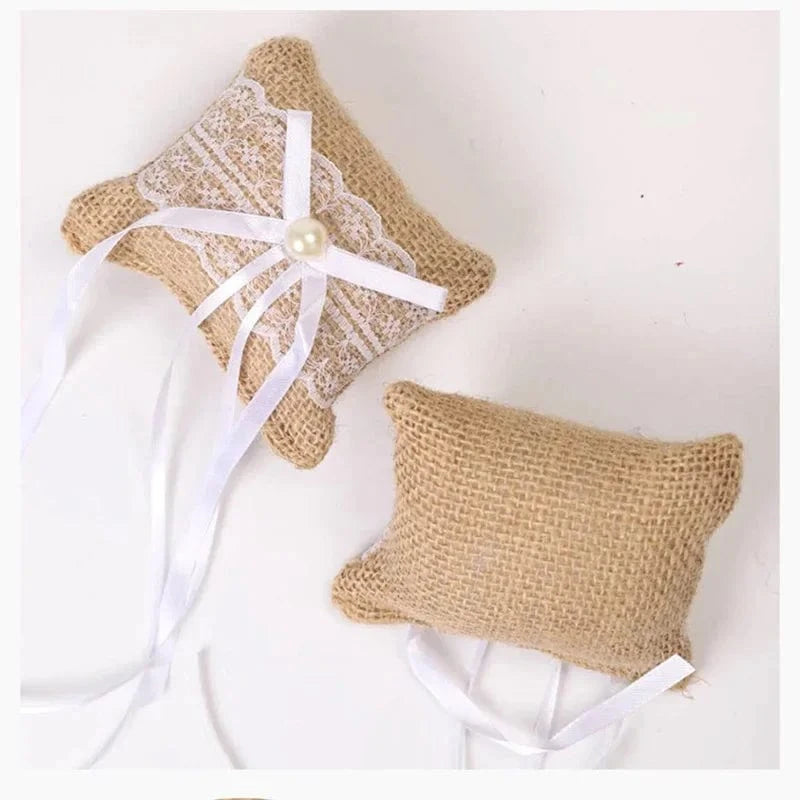 marron / 10x8cm coussin pour alliance