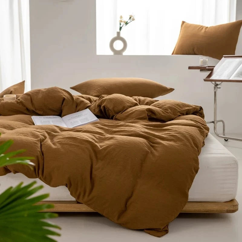 marron / 135x200cm 1PC housses de couettes 100 pour 100 coton