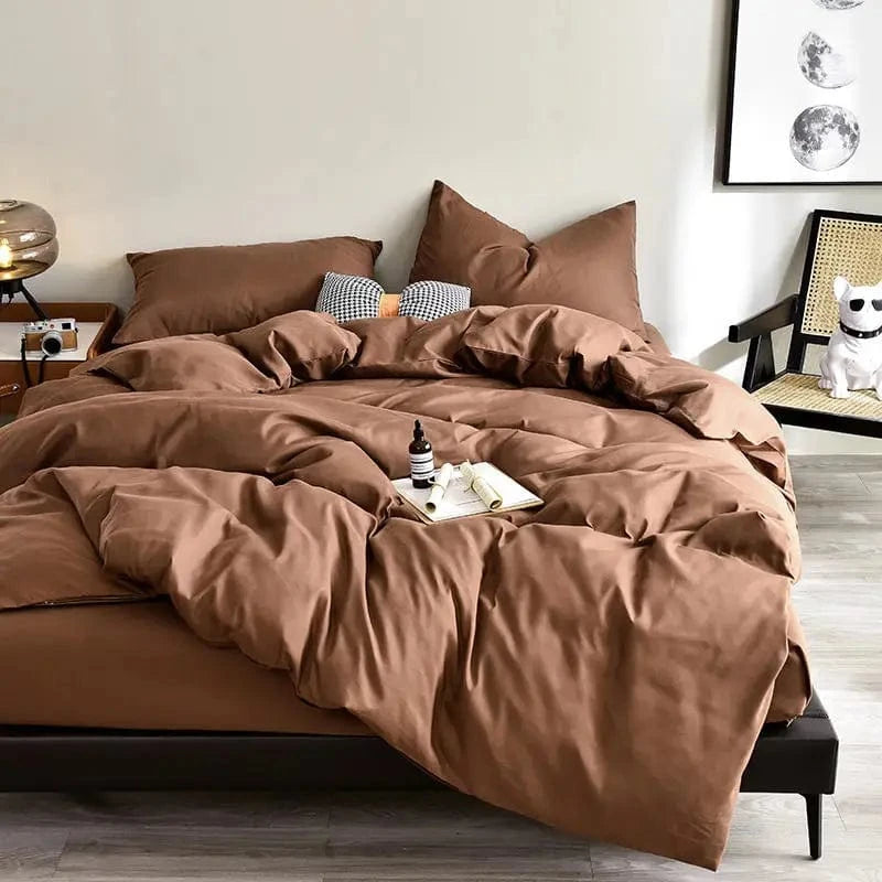 marron / Cover 220x240cmx1 housses de couettes